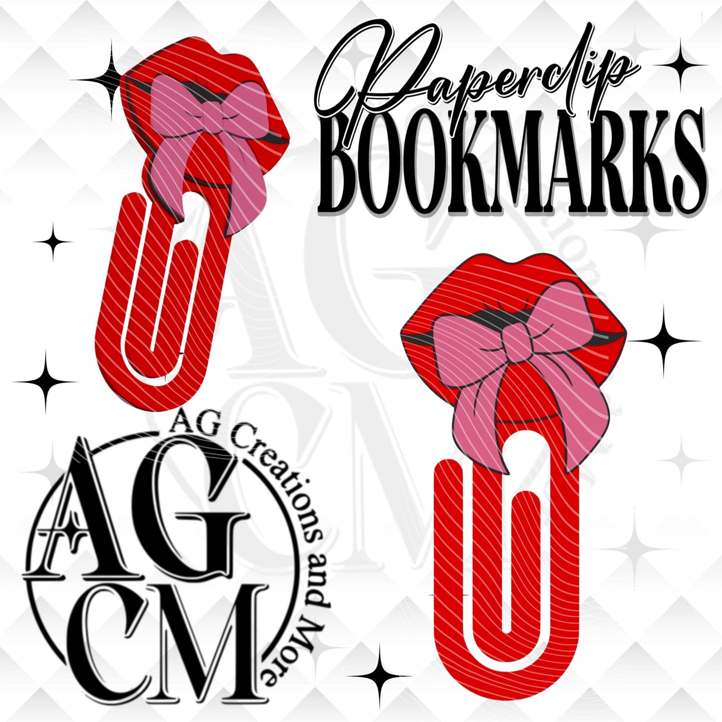 Lips Bow Bookmark Paperclip 3MF File