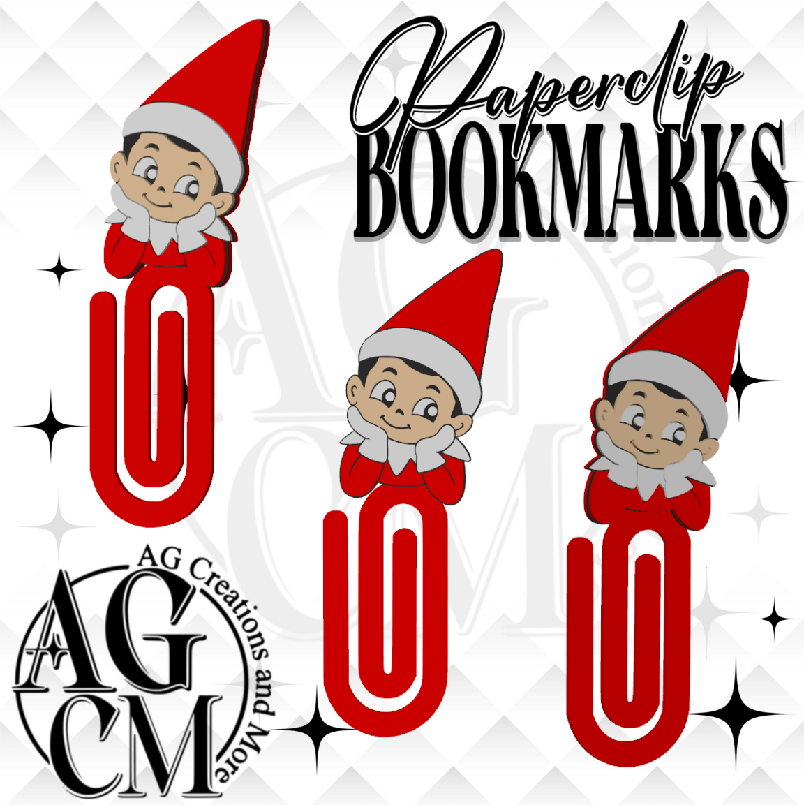 Elf Boy 3D Paperclip / Bookmarks (wholesale)