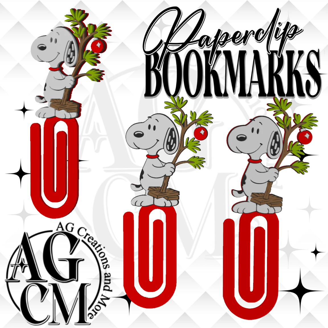 CB Christmas Pup 3D Bookmark/ Paperclip 3MF File