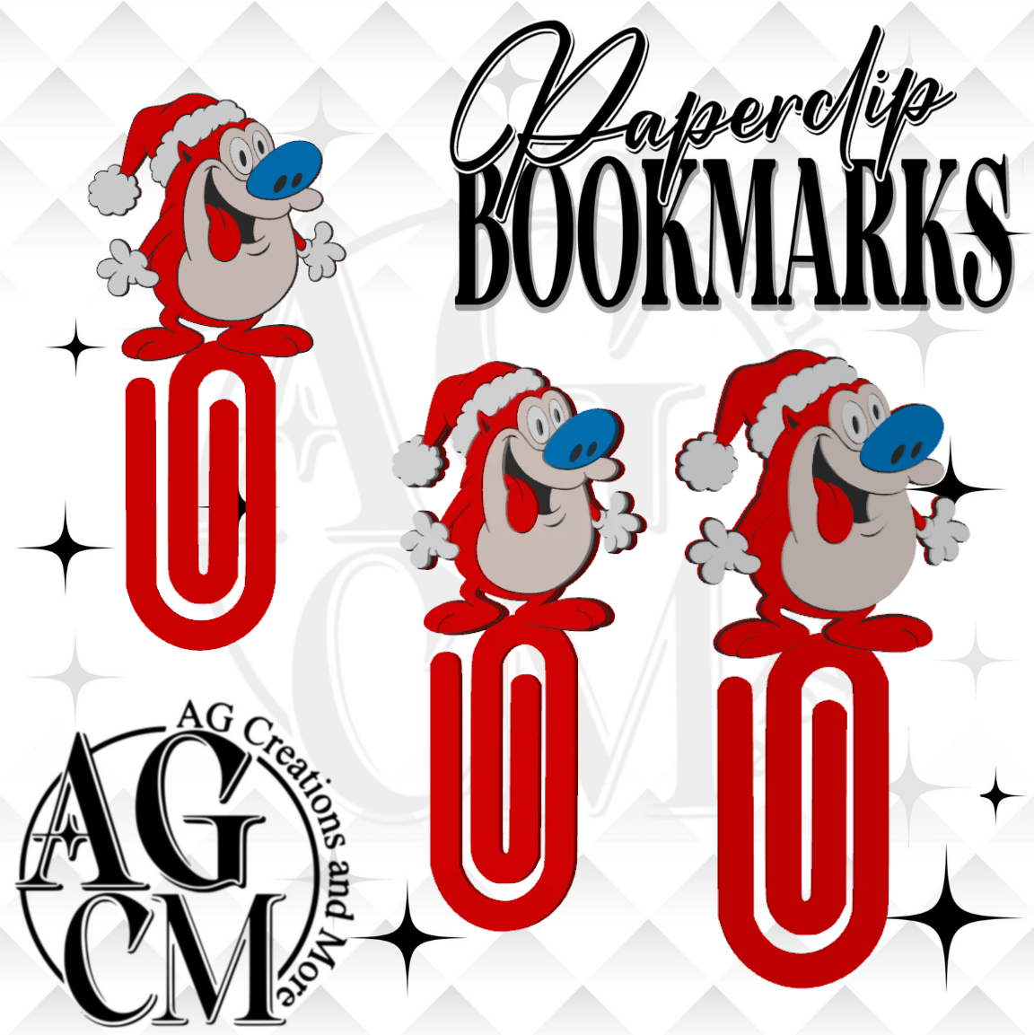 90s Cranky Pup 3D Paperclip / Bookmarks (wholesale)