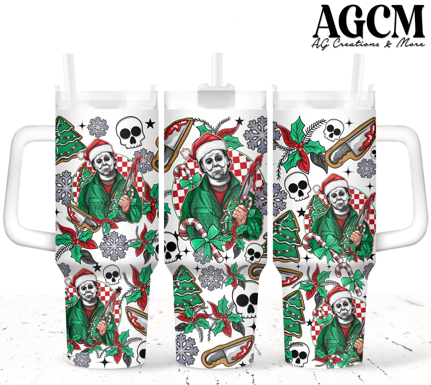 40oz Slay Bells Ring Tumbler Digital Png
