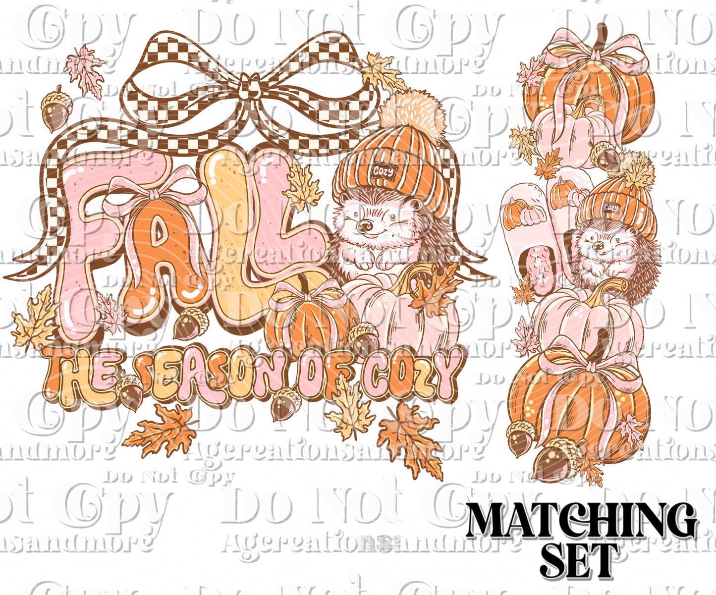 Fall Cozy hedge set Digital Download PNG