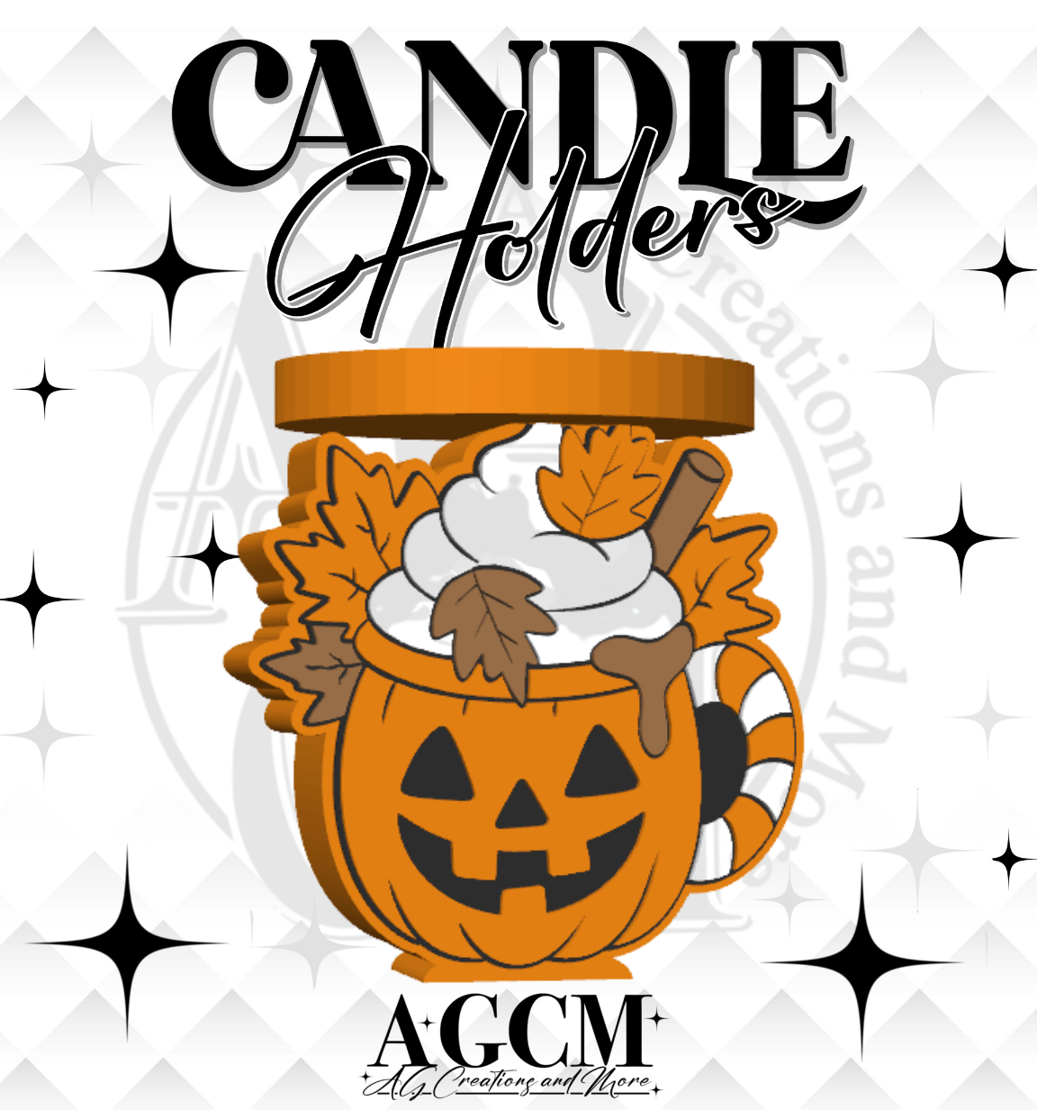 Pumpkin Spice 3D Candle Holder (wholesale)