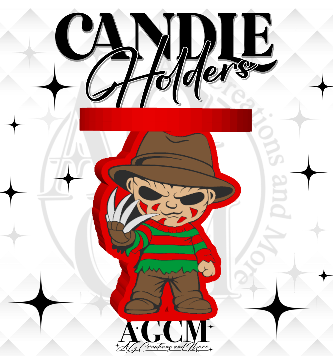 Elm Street 3D Candle Holder 3MF / STL File