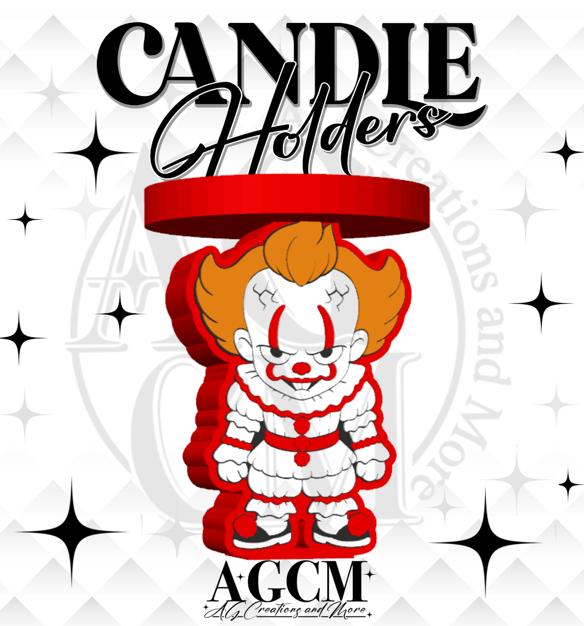 Scary Clown 3D Candle Holder (wholesale)