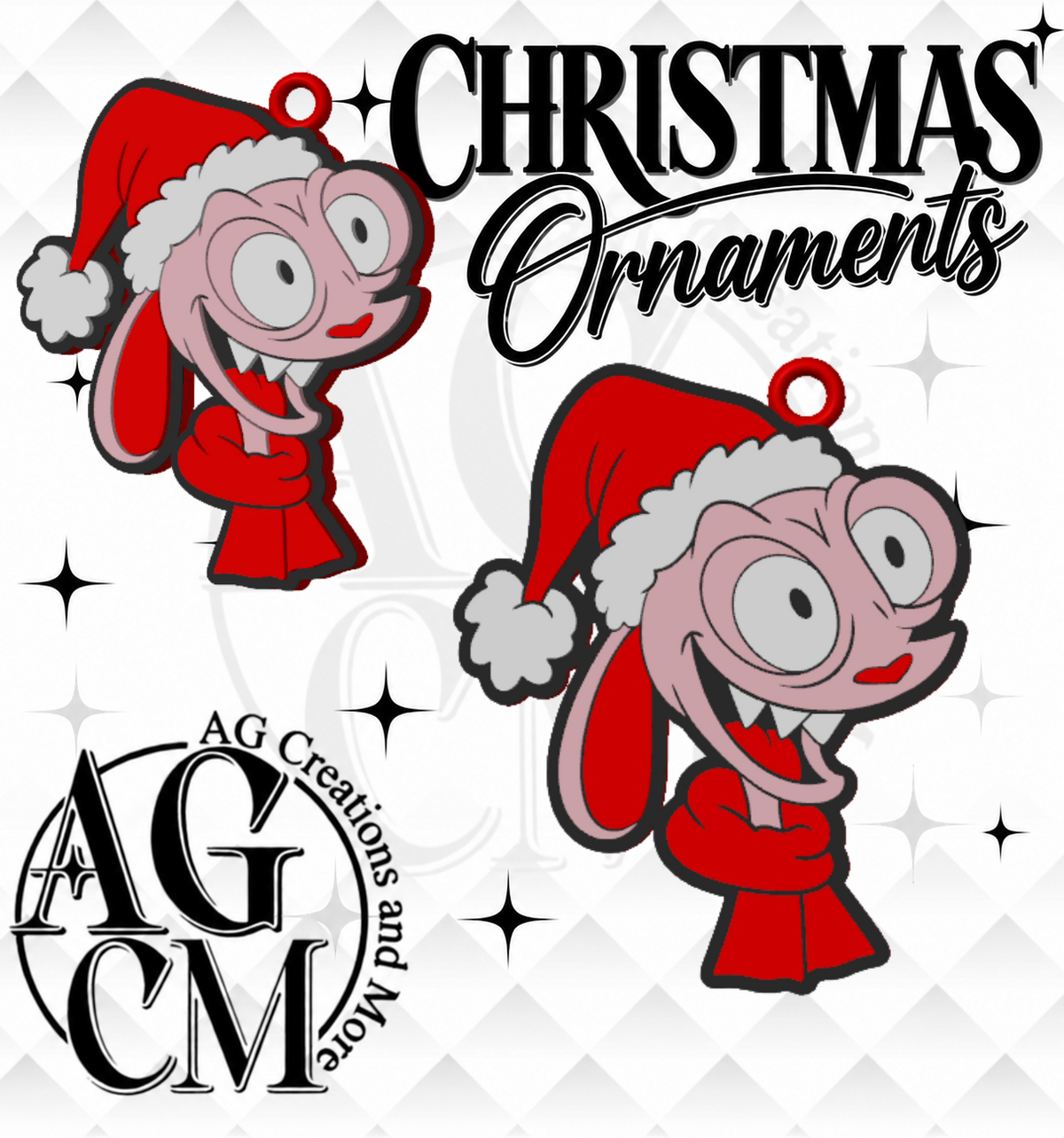 90s Silly Kitty 3D Christmas Ornaments (Wholesale/singles)