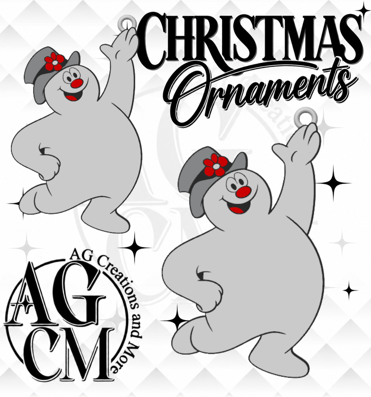 Jolly Snowman 3D Christmas Ornaments (Wholesale/singles)