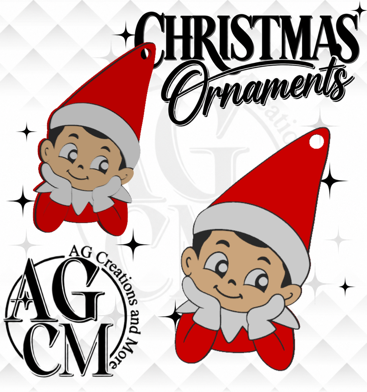 Elf Boy 3D Christmas Ornaments (Wholesale/singles)