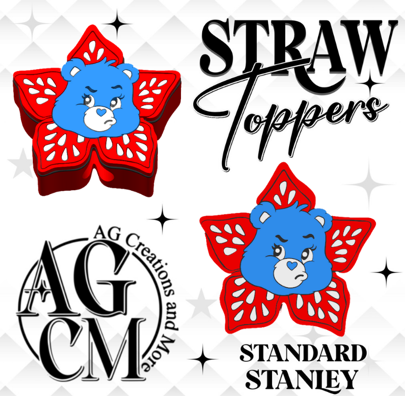 Demo Bear 3D Straw Topper