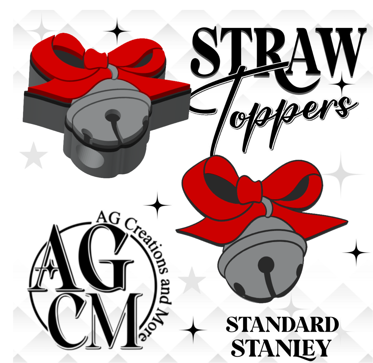 Polar Bell 3D Straw Toppers