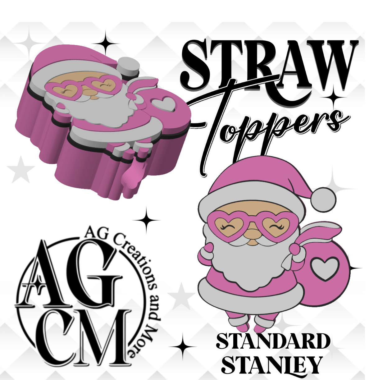 Christmas Heart Santa 3MF File