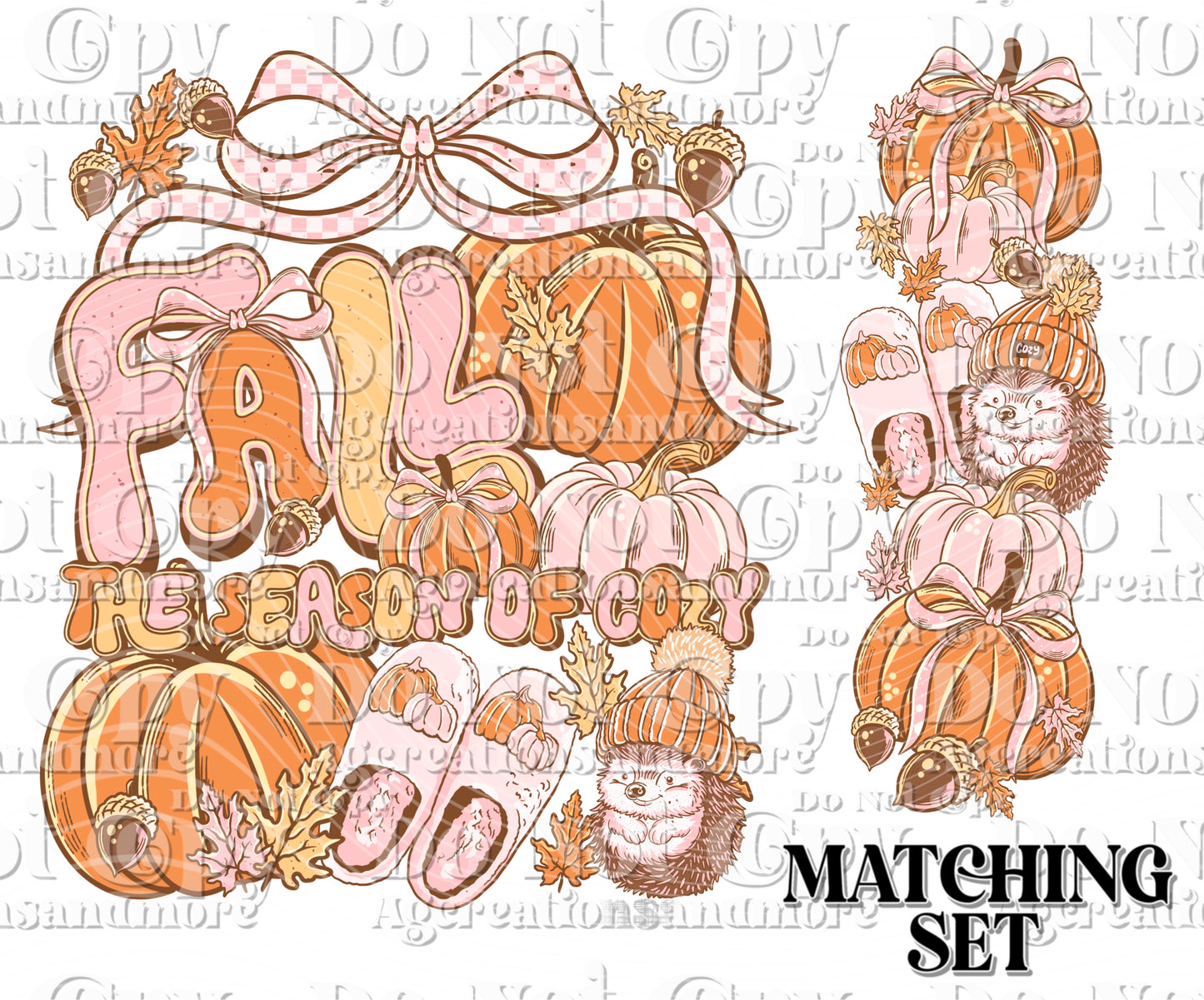 Fall Cozy Hedge set Digital Download PNG