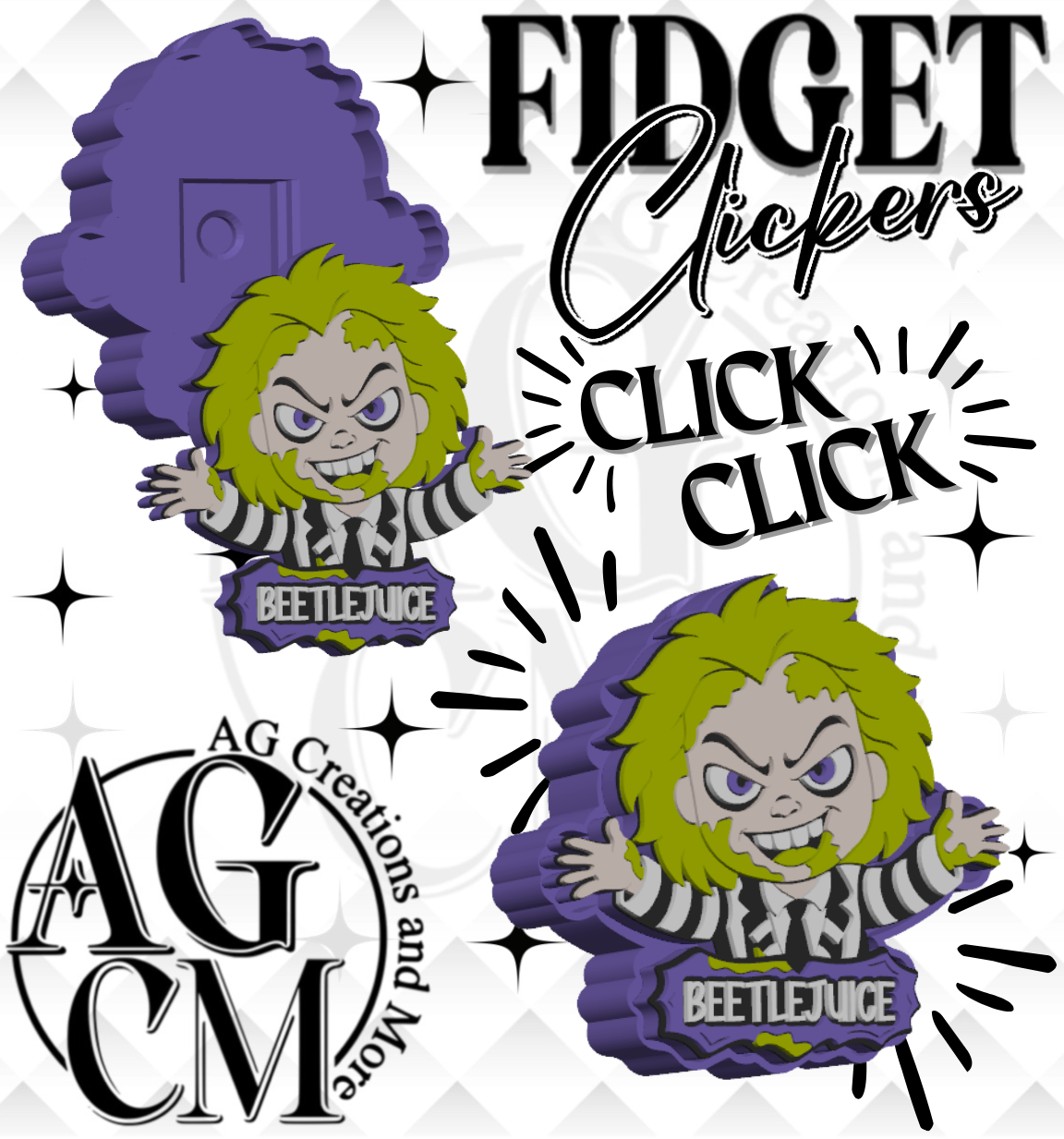 BJ 3D Fidget Clickers (wholesale)