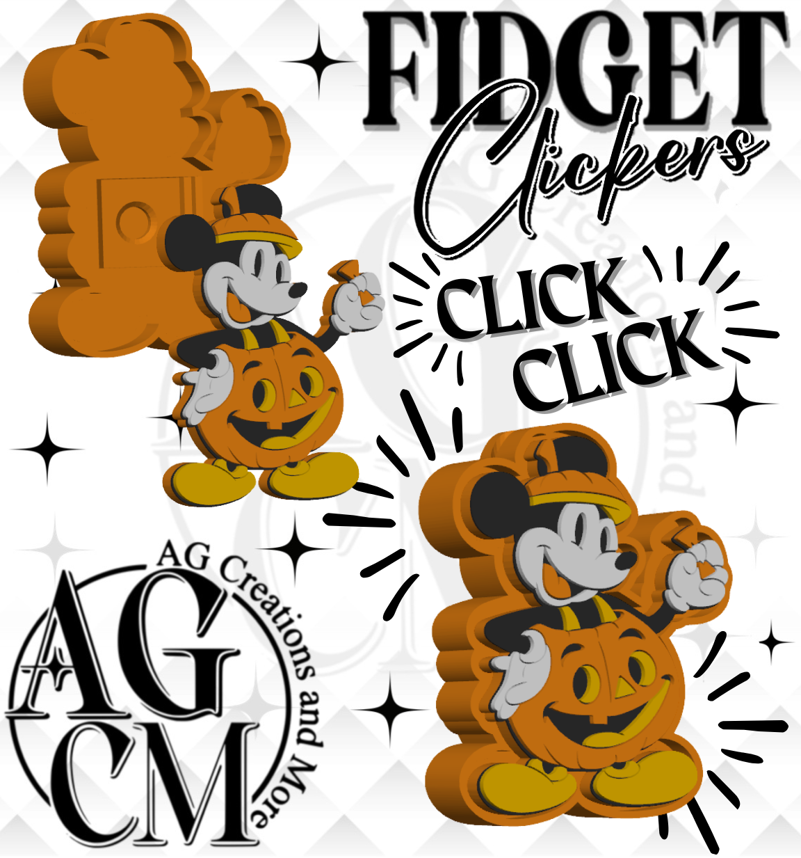 Vintage MM 3D Fidget Clickers (wholesale)
