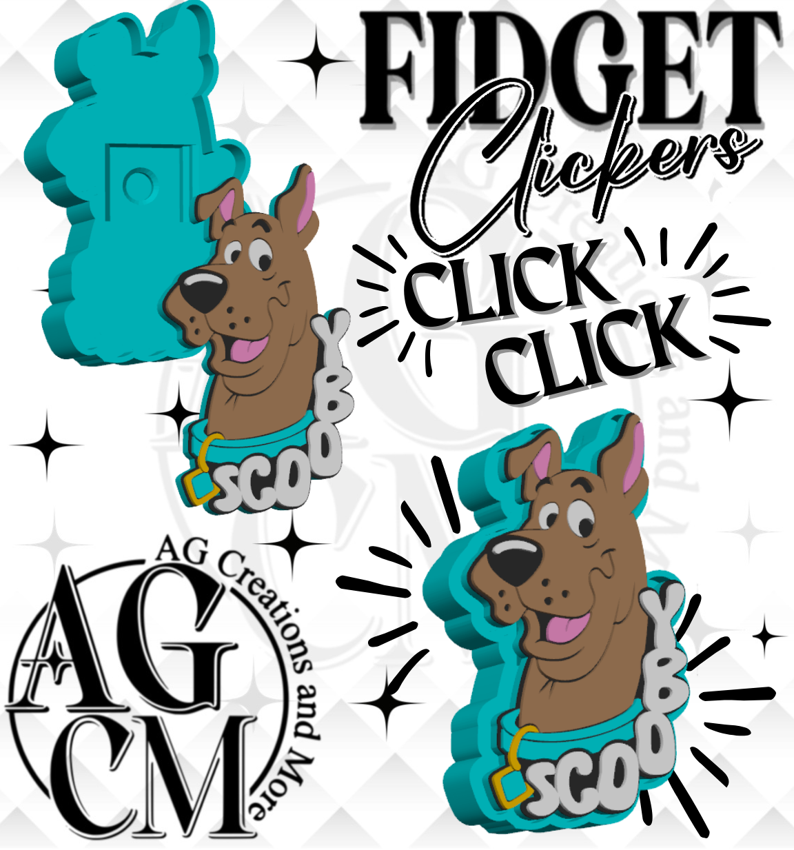 Mystery Dog 3D Fidget Clickers (wholesale)
