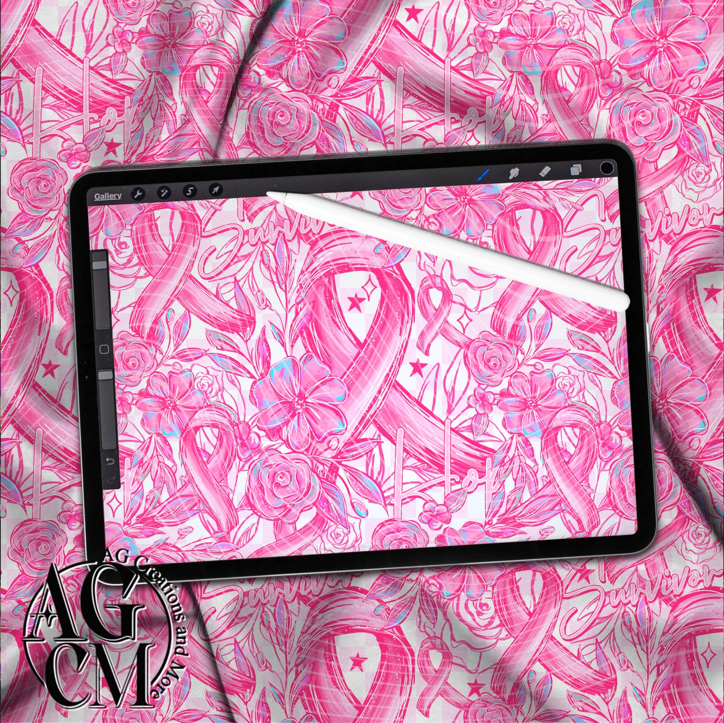 Breast Cancer Seamless Pattern PNG