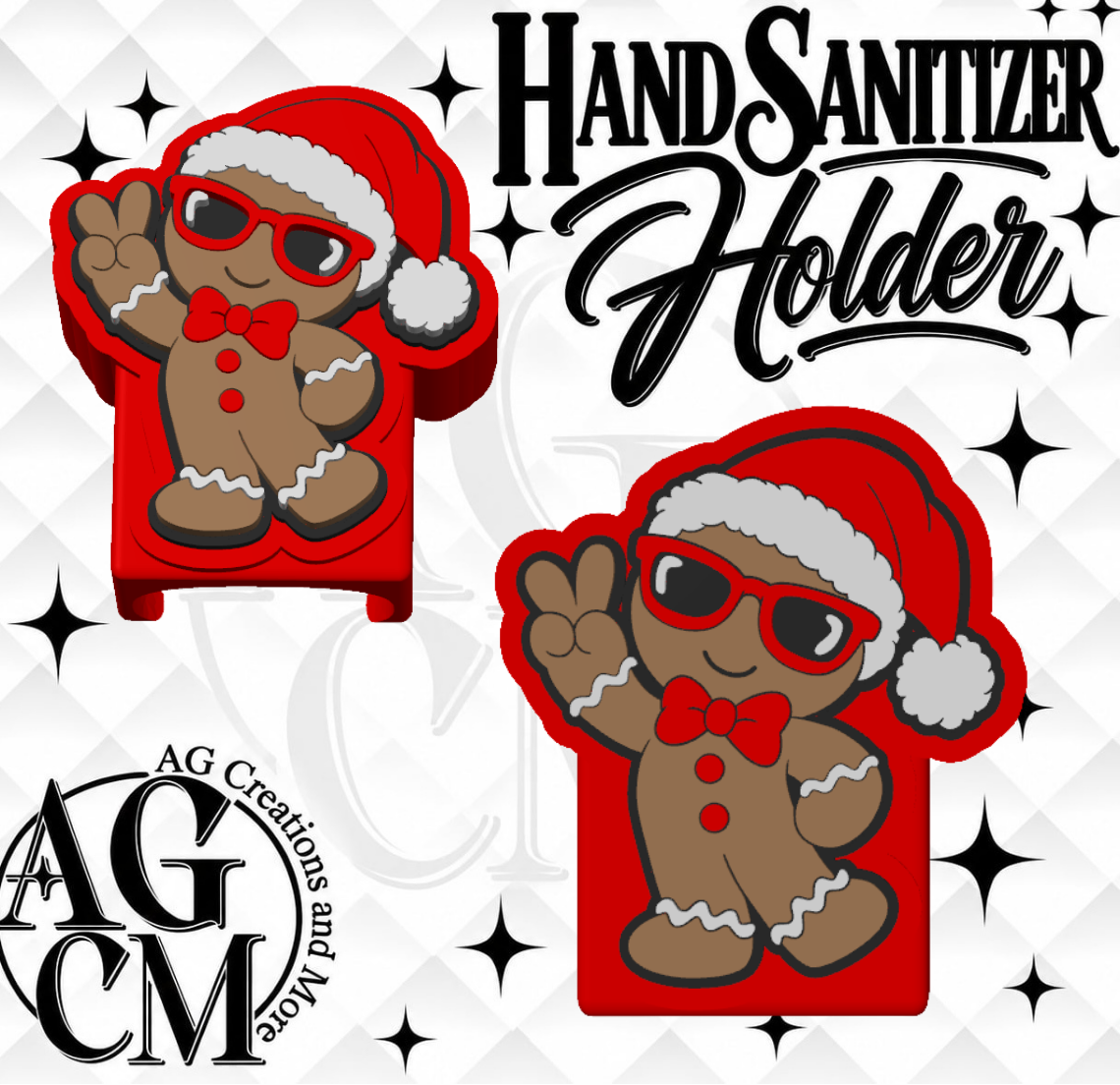 Peace Gingerbread 3D Hand Sanitizer Holder (Wholesale/singles)