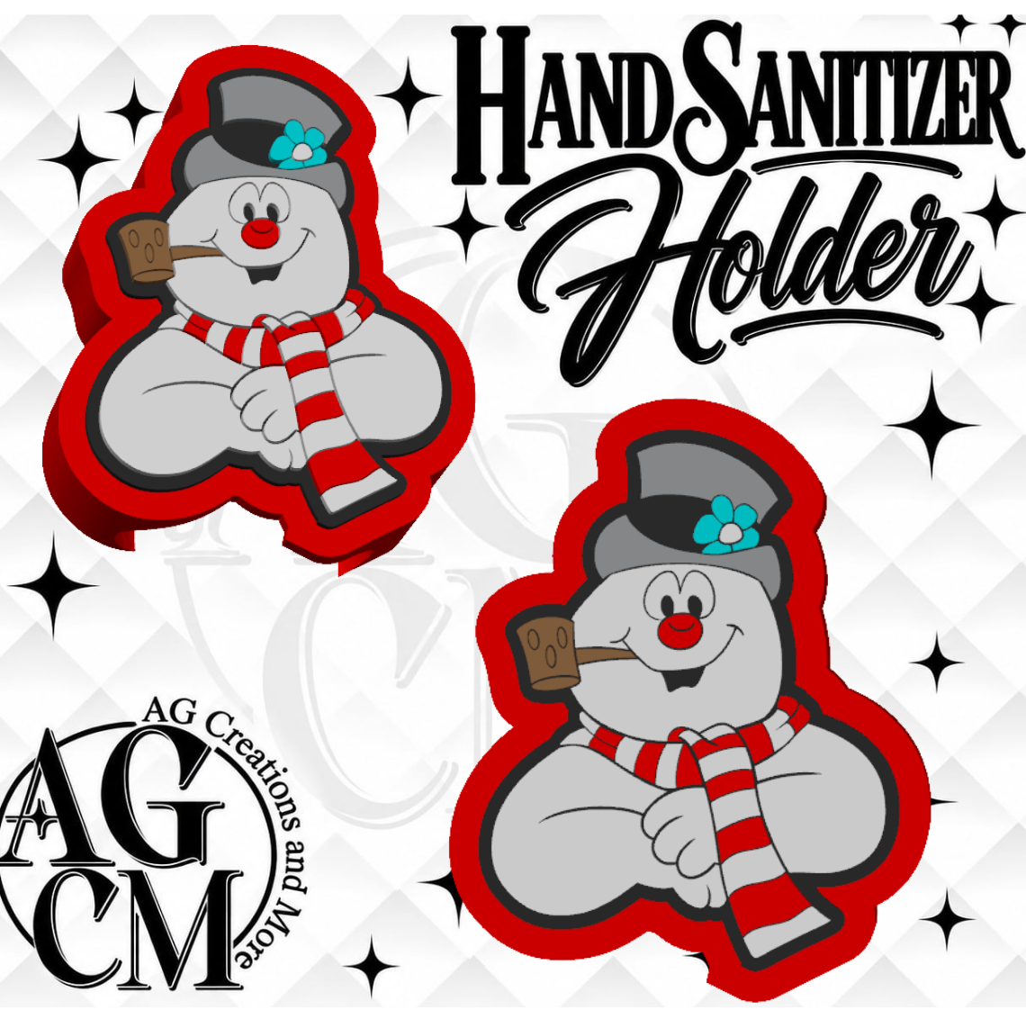 CIJ snowman 3D Hand Sanitizer Holder (Wholesale/singles)