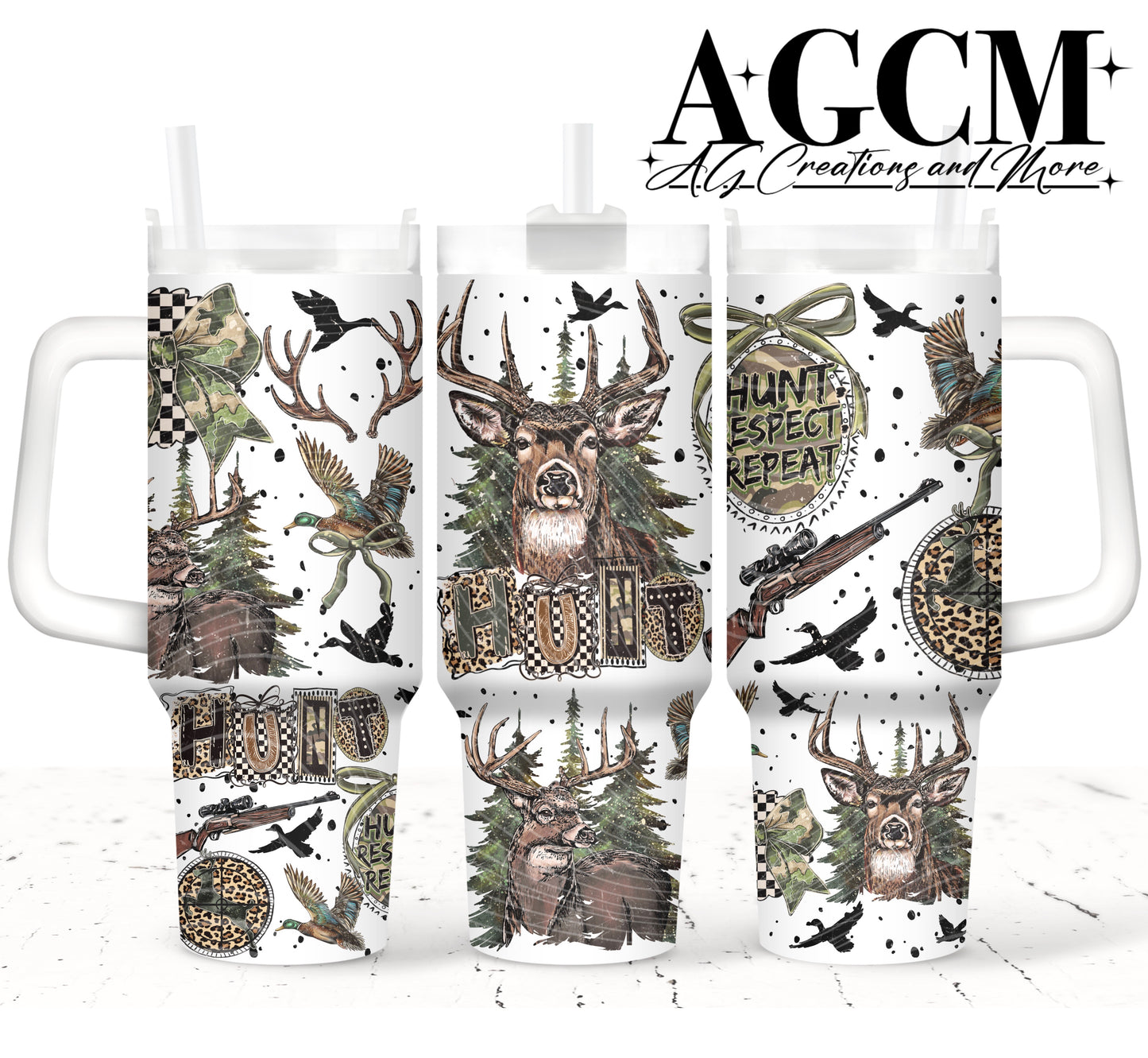 Deer Hunting 40oz Tumbler Digital
