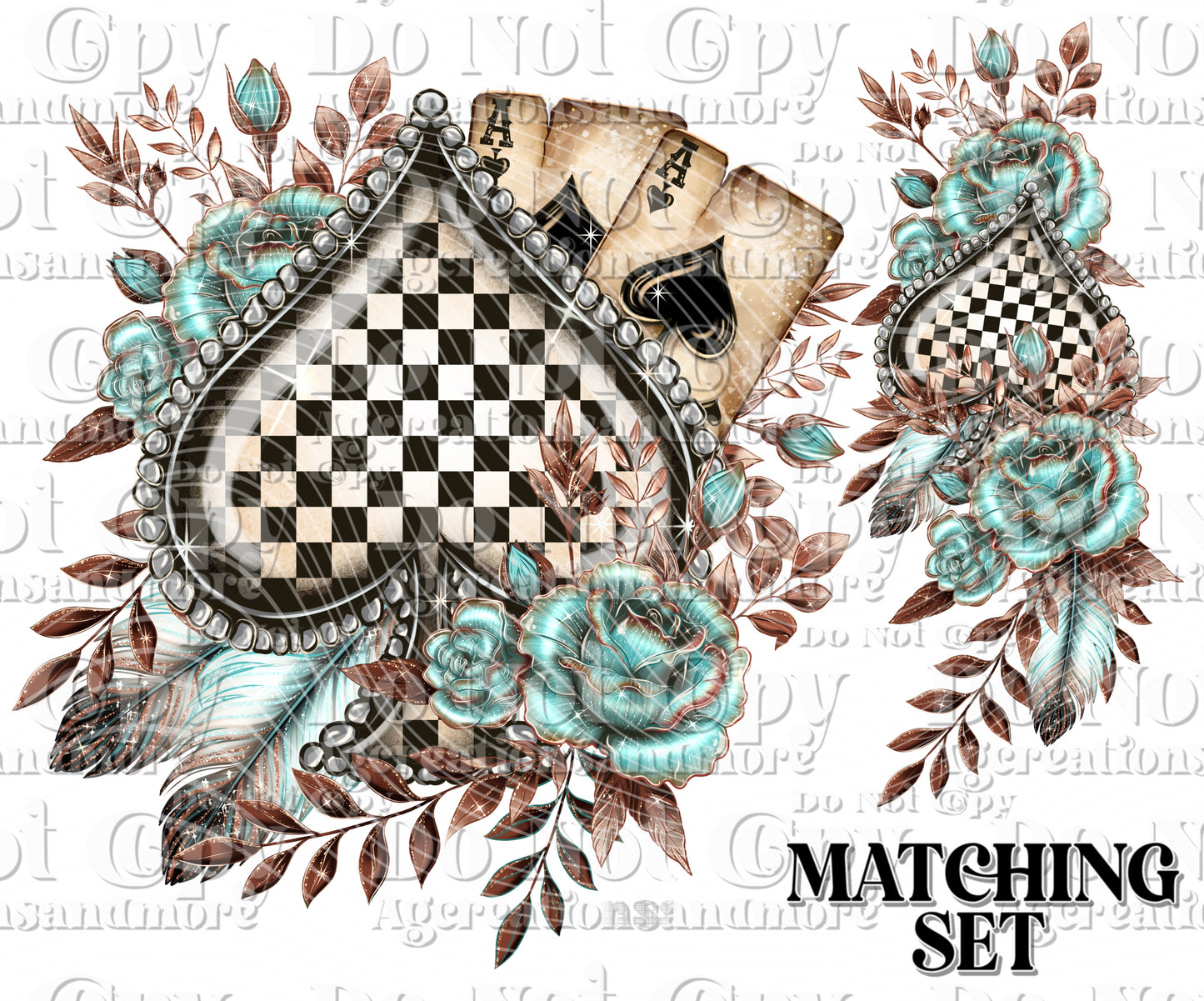 Checker spades black Set Digital Download PNG