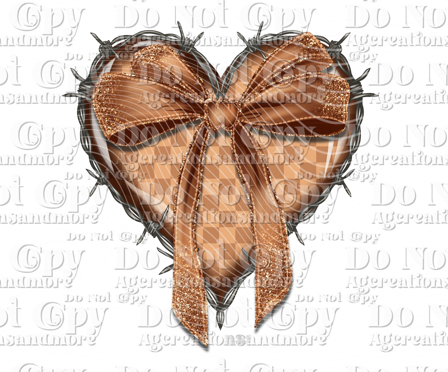 Wire brown heart black Digital Download PNG