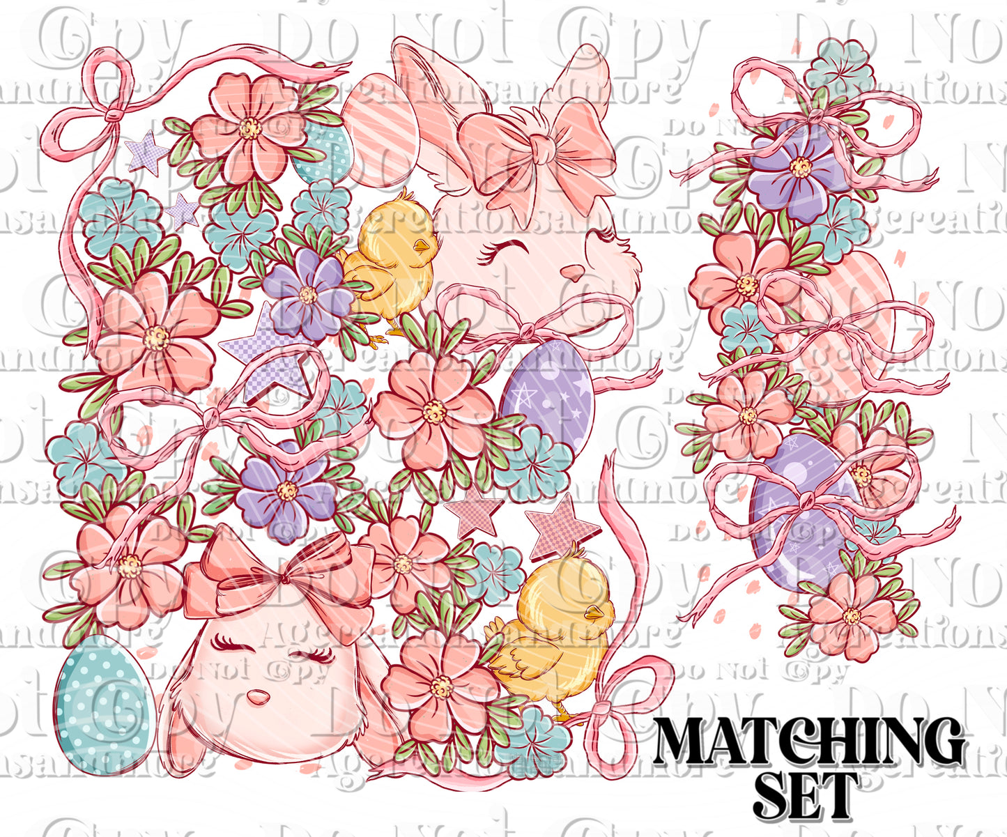 Cute Bunnie set Digital Download PNG