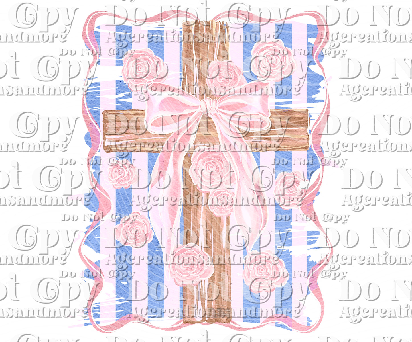 pink cross floral Mama Digital Download