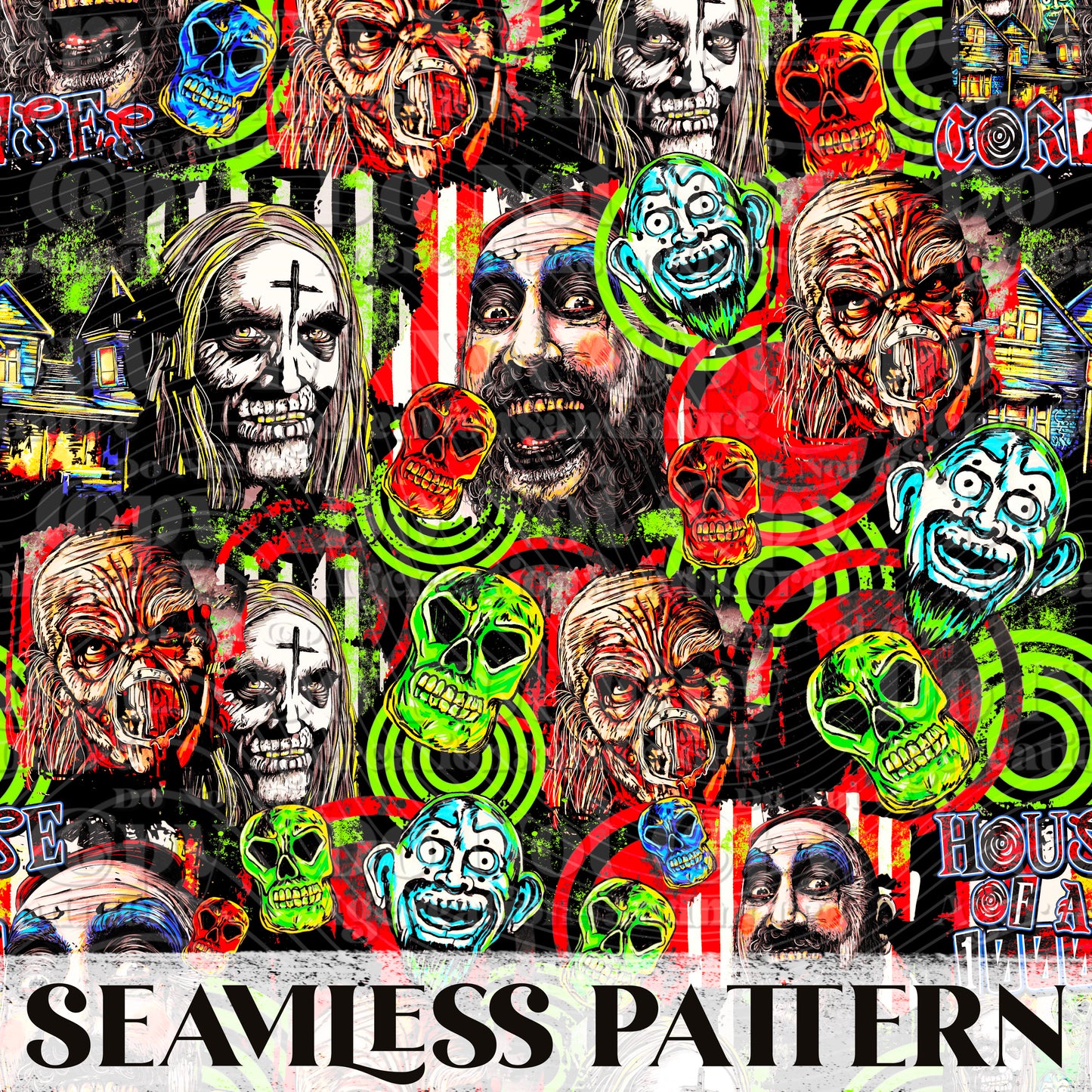 Captain S Seamless Pattern PNG