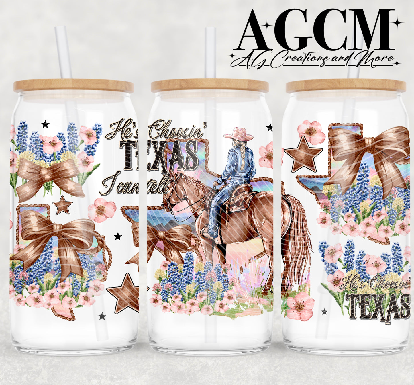 Choosin Texas 16oz Libby wrap PNG