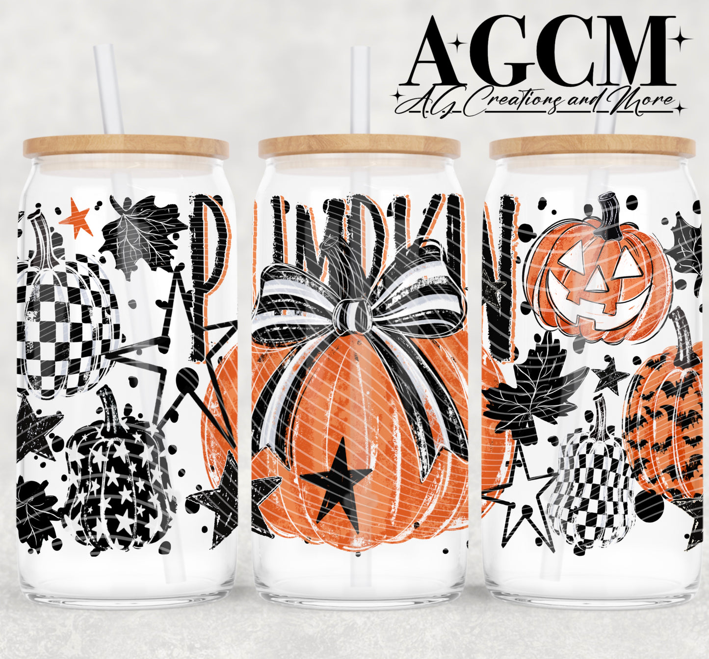 Pumpkins 16oz Libby wrap PNG