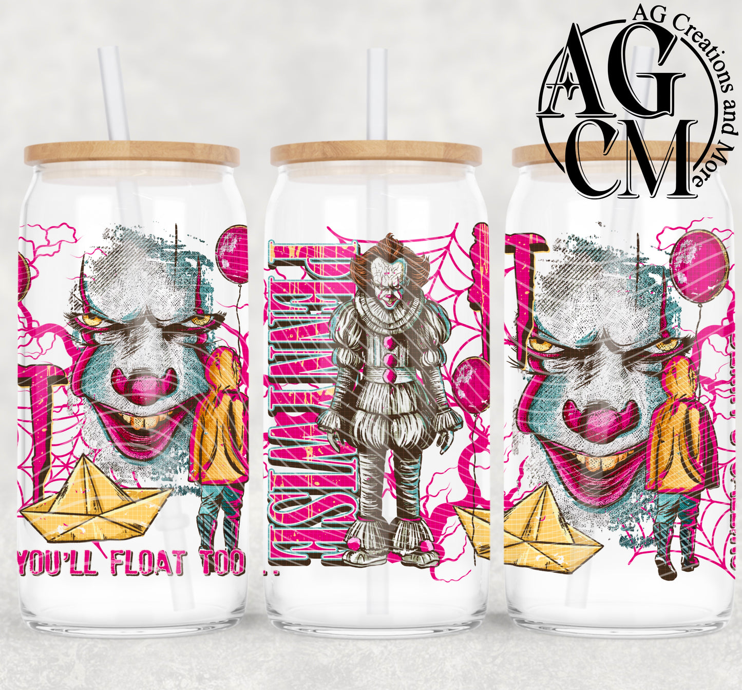 Vintage Horror 16oz libby wrap PNG