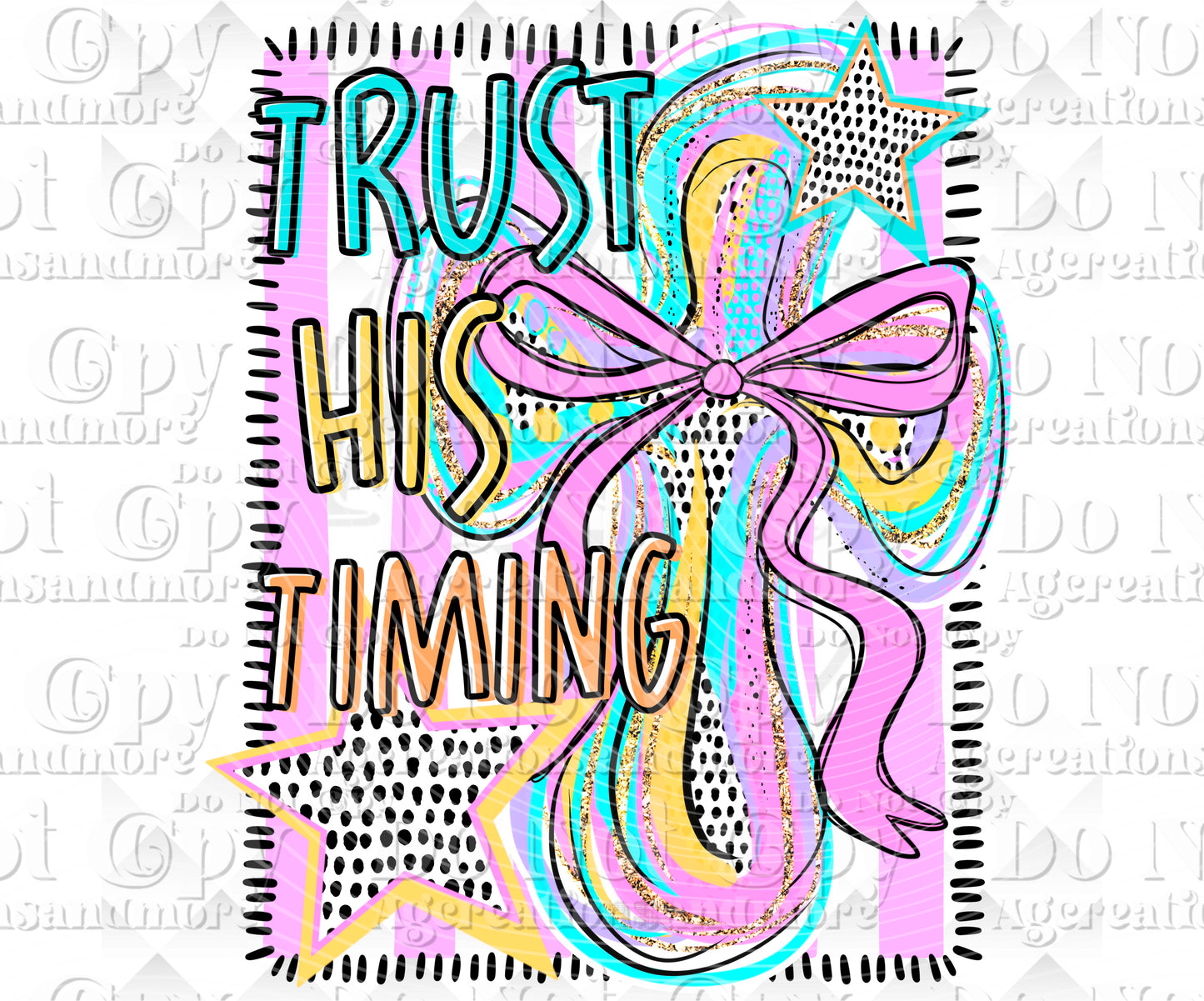 Trust his timing Digital Download png design