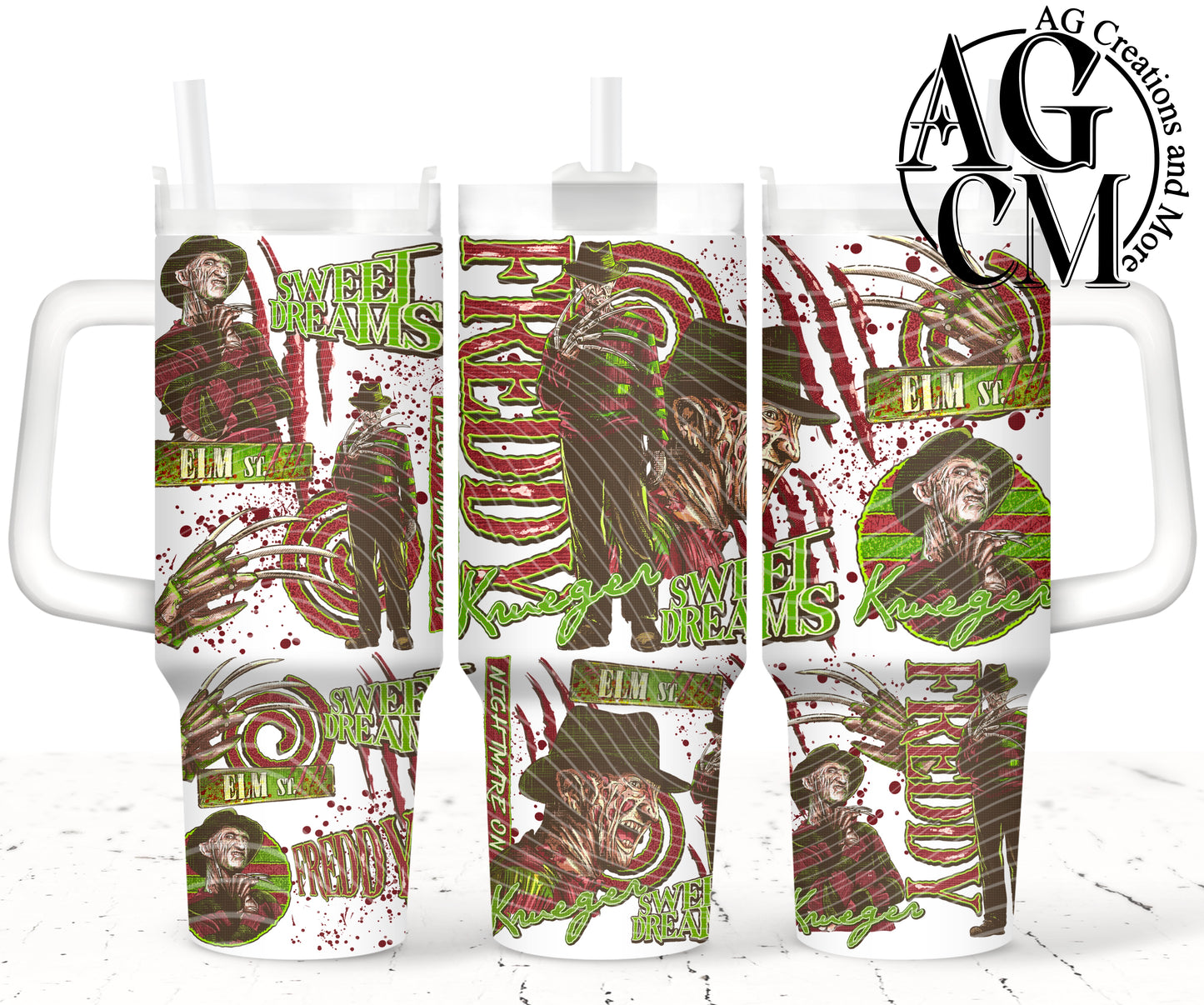Nightmare on elm 40oz Tumbler Digital Png