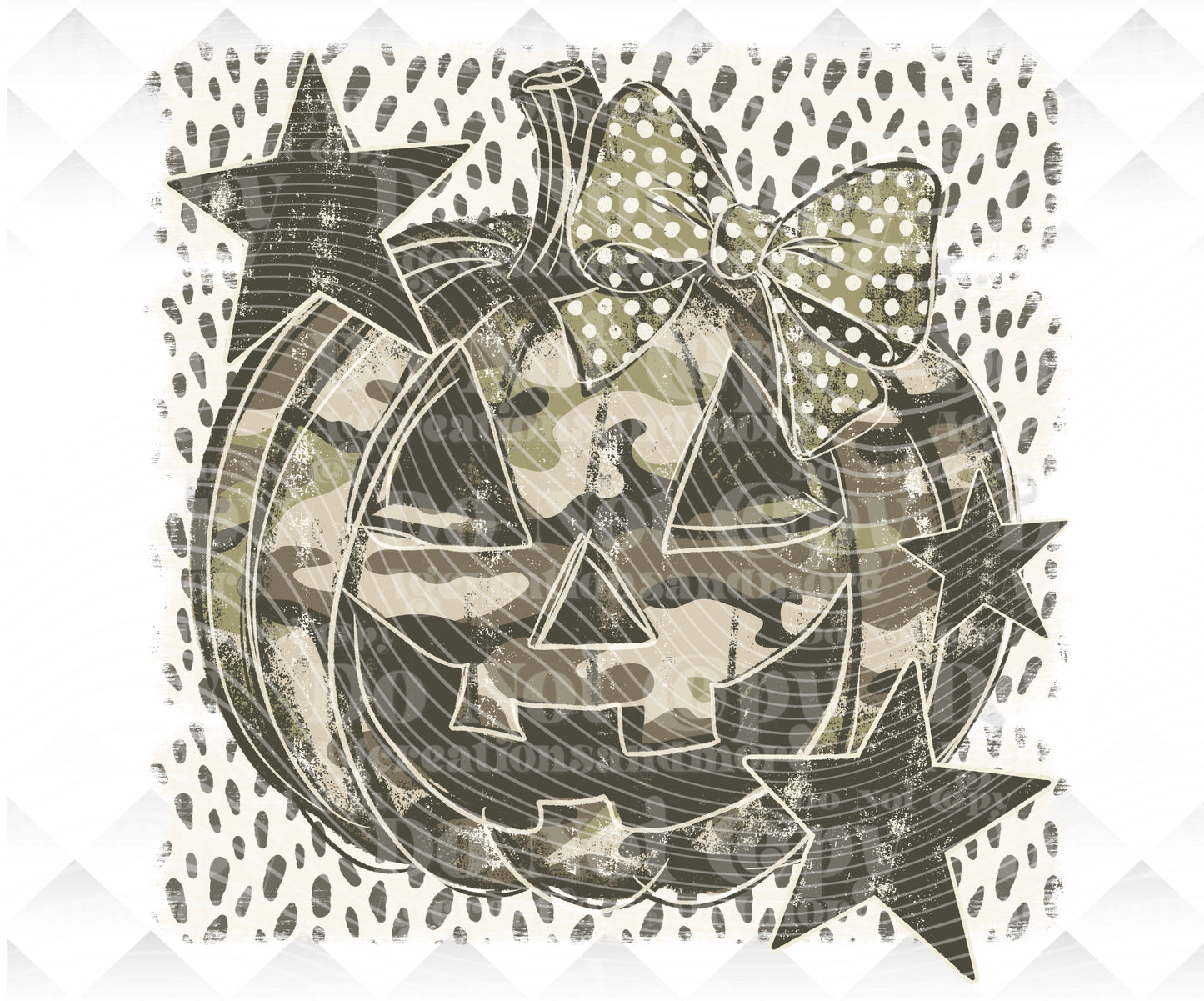 Camo Pumpkin Download png design