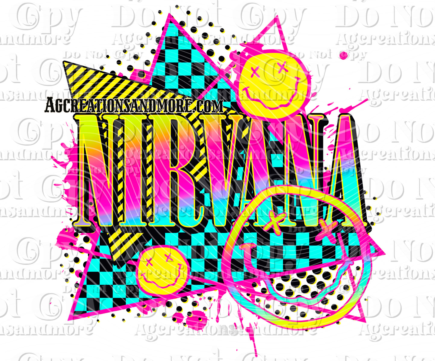 Rock band Nir-Vna Pink Digital Download PNG