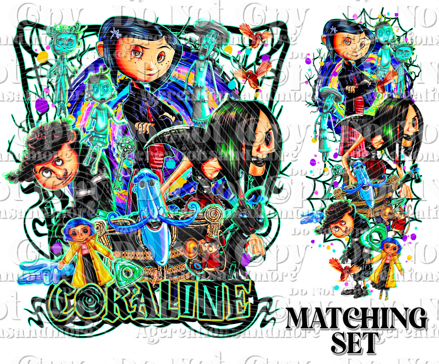 Coral Button set Digital Download PNG