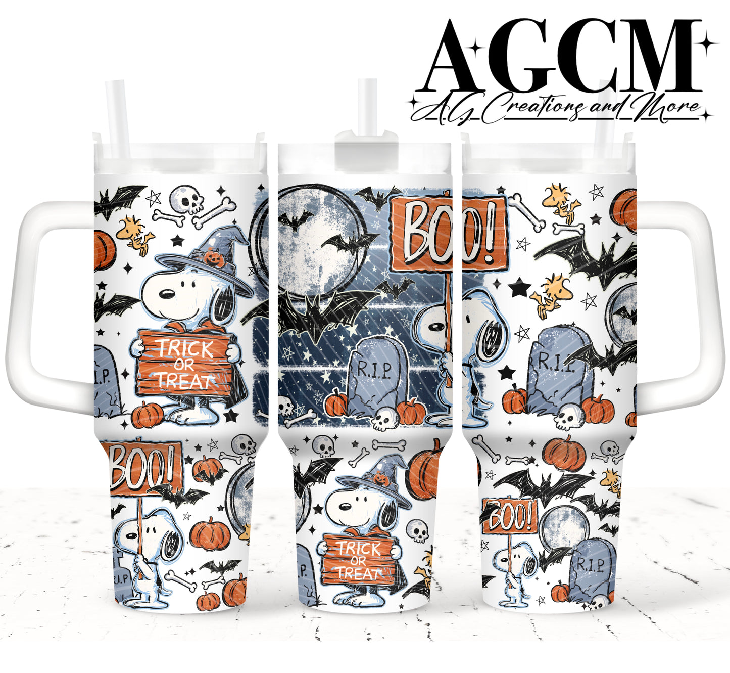 Boo pup 40oz Tumbler Digital