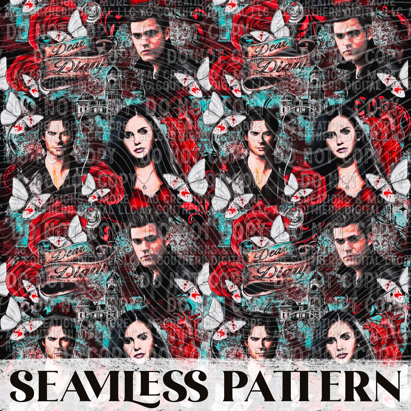 TVD Seamless Pattern PNG