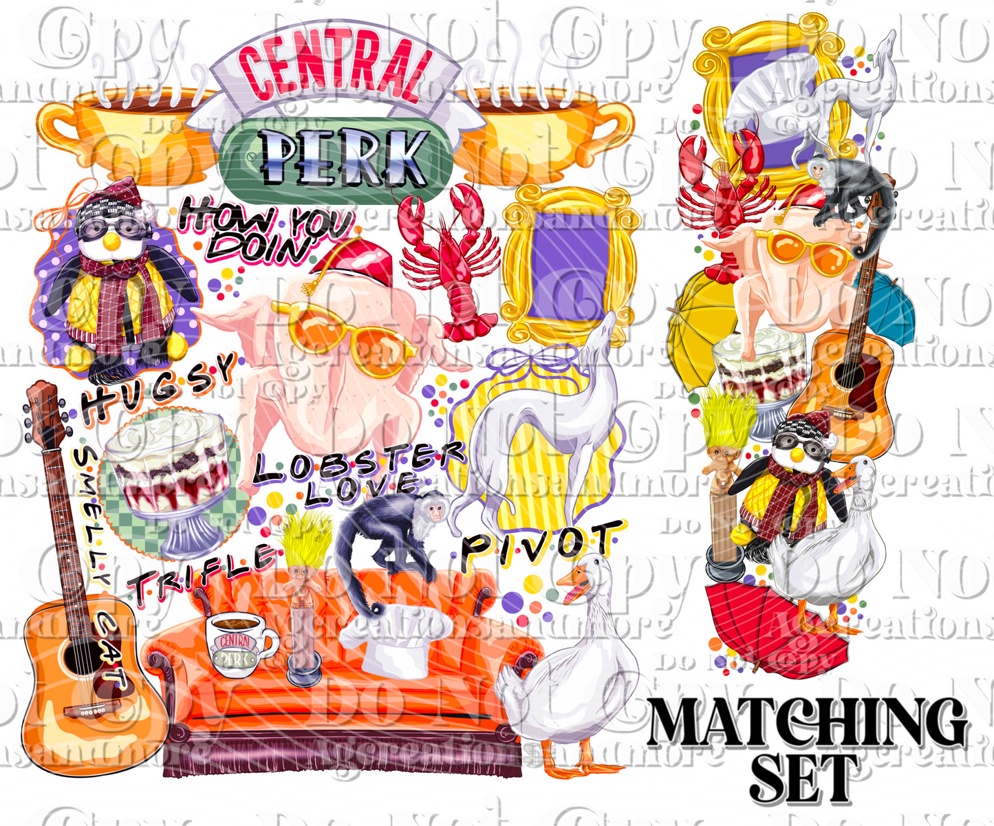 Central Perks set Digital Download PNG