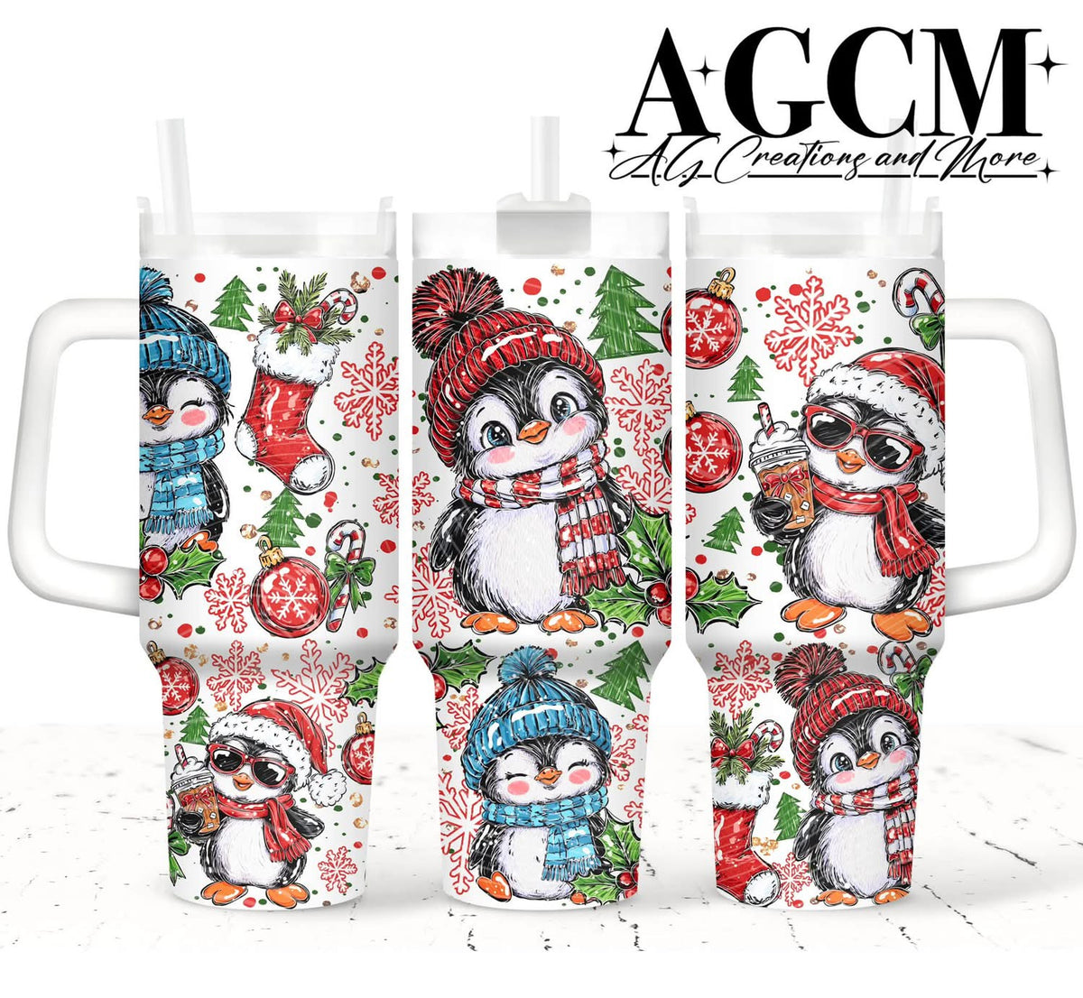 Penguin 40oz Tumbler Digital