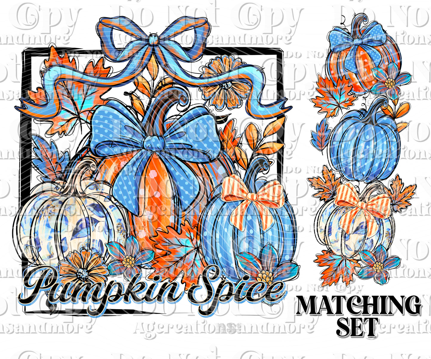 Pumpkin Spice set Digital Download PNG