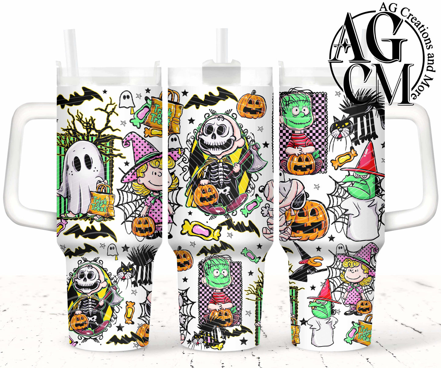 Halloween CB color 40oz Tumbler Digital Png