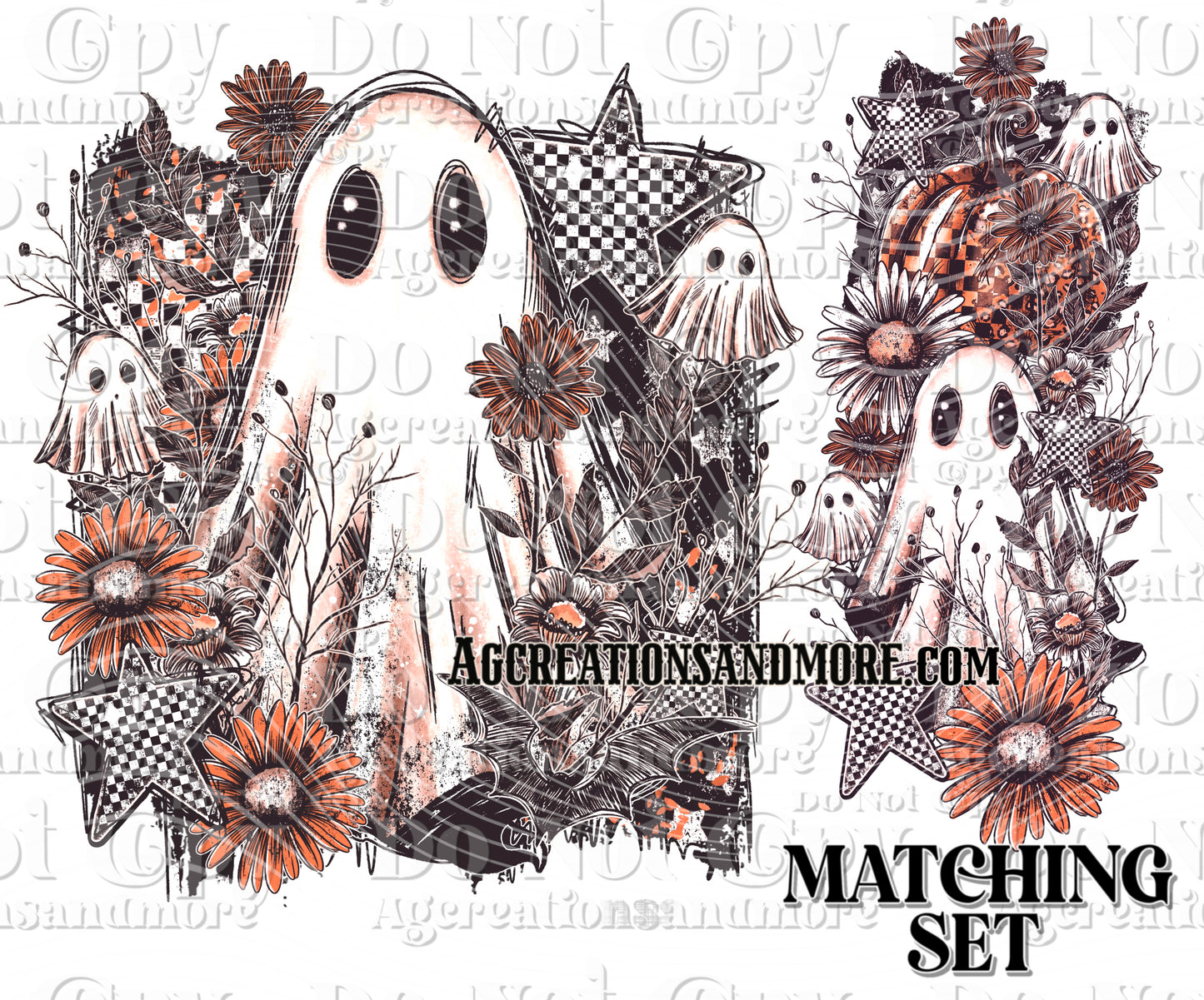 Boo Floral Digital Download PNG