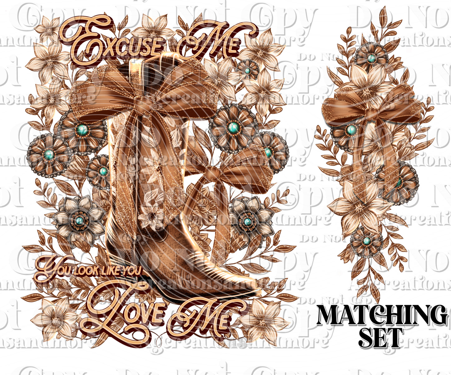 Excuse Me Tan Set Digital Download PNG