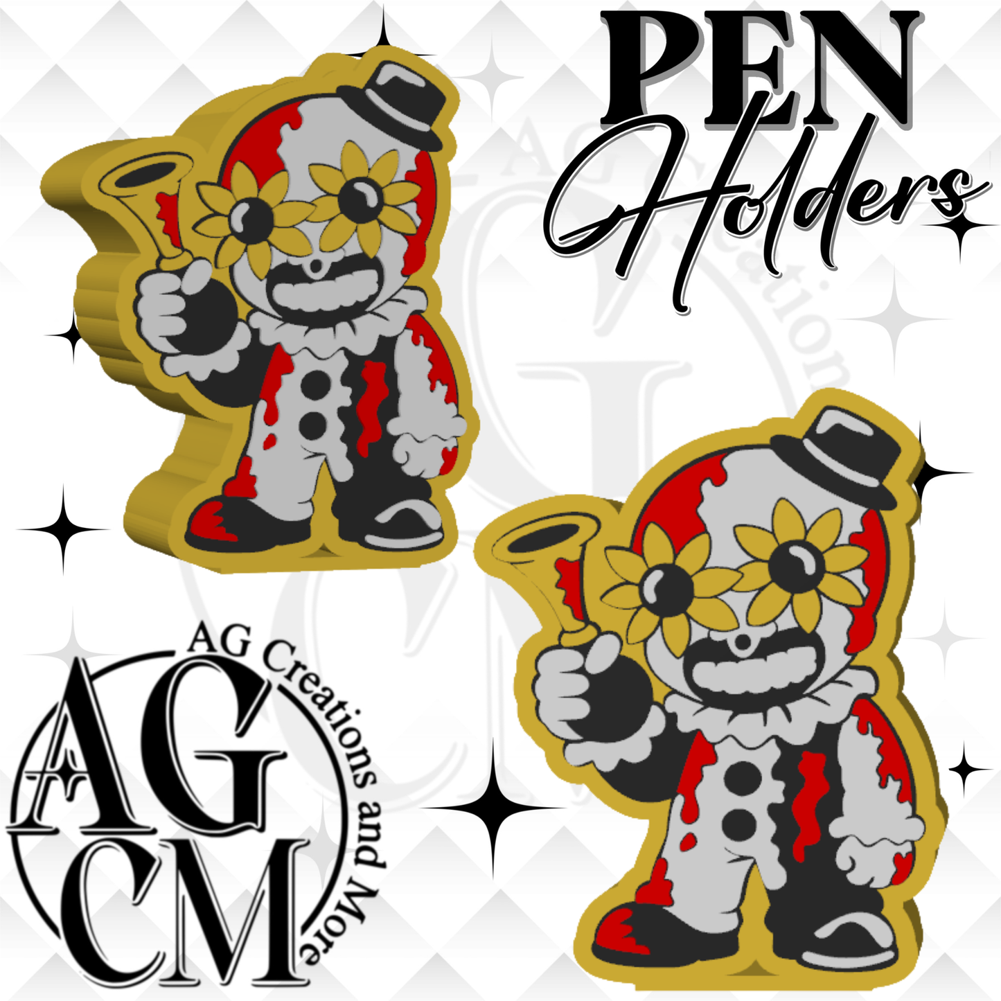 Terrifying Clown 3D Pen Holders (wholesale)
