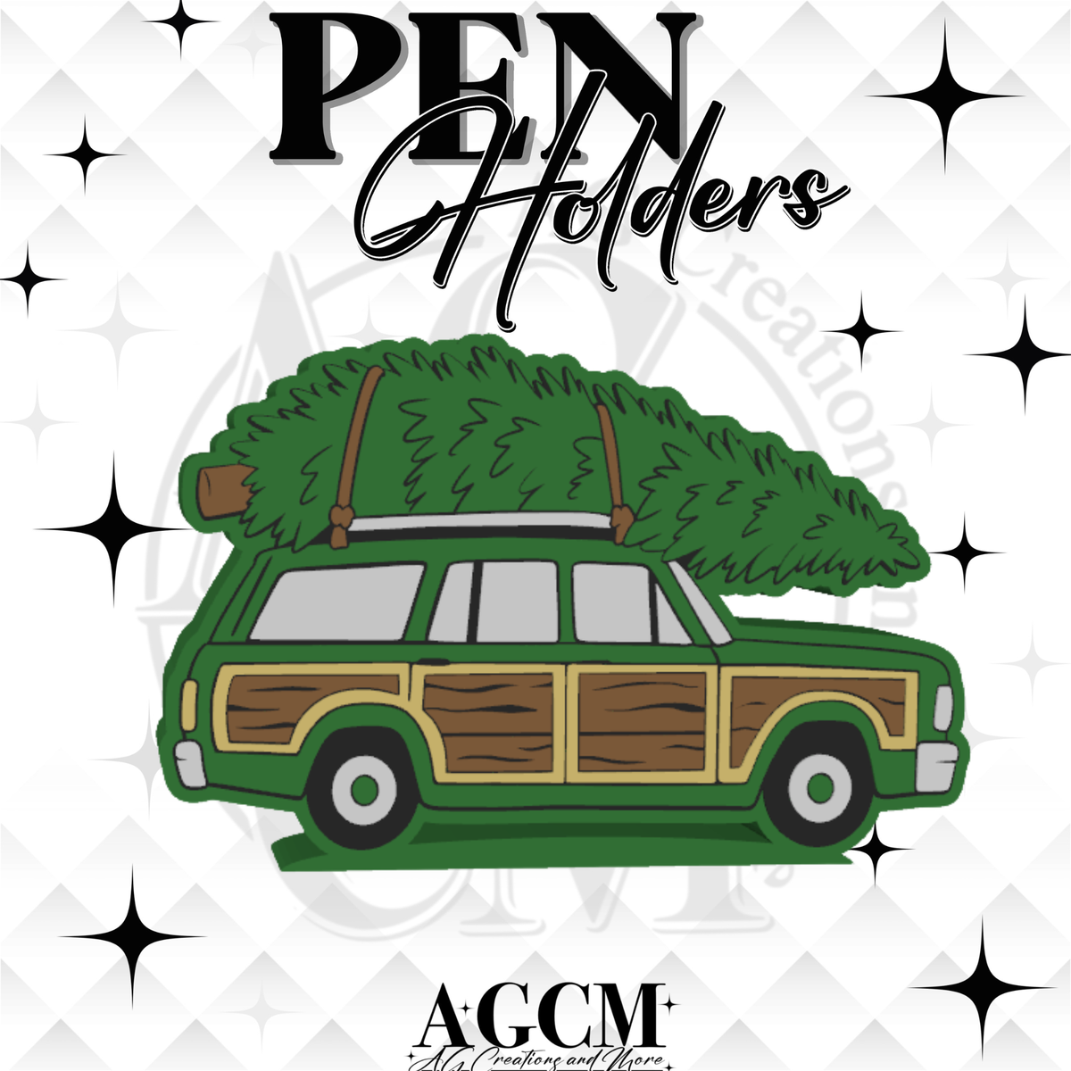 Christmas Station Wagon 3D Pen Holders (wholesale)