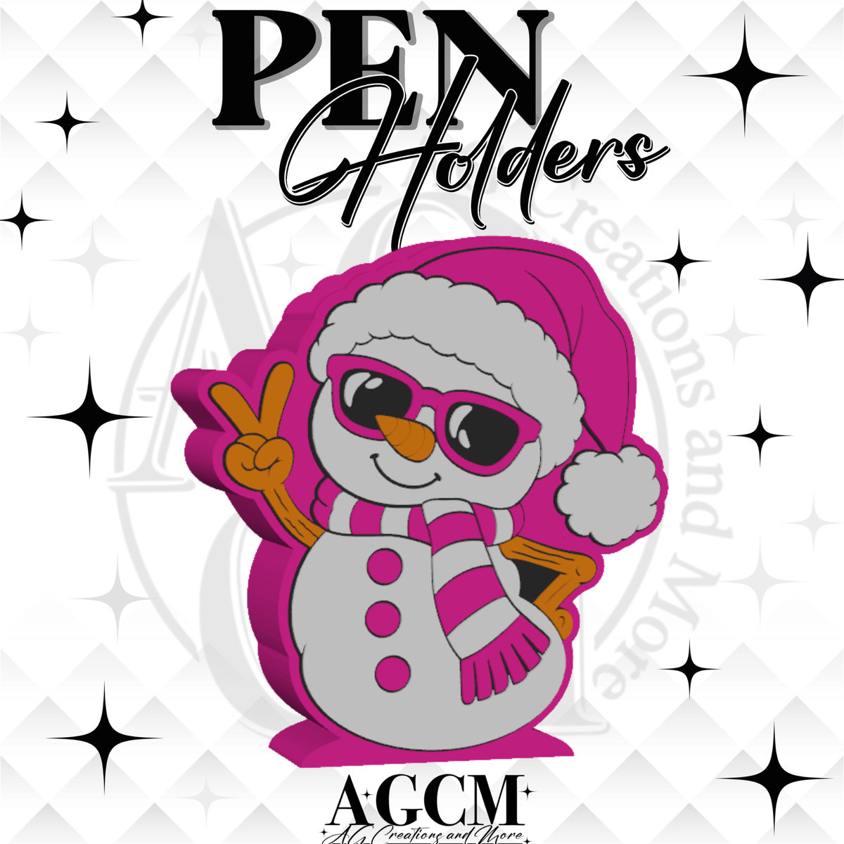 Snowman 3D Pen Holder 3MF / STL File