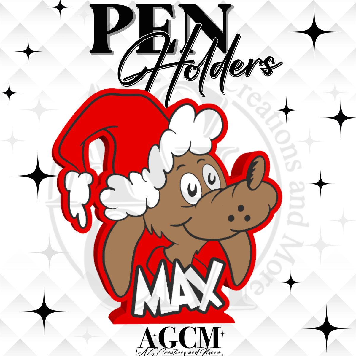 G-Xmas Dog 3D Pen Holders (wholesale)