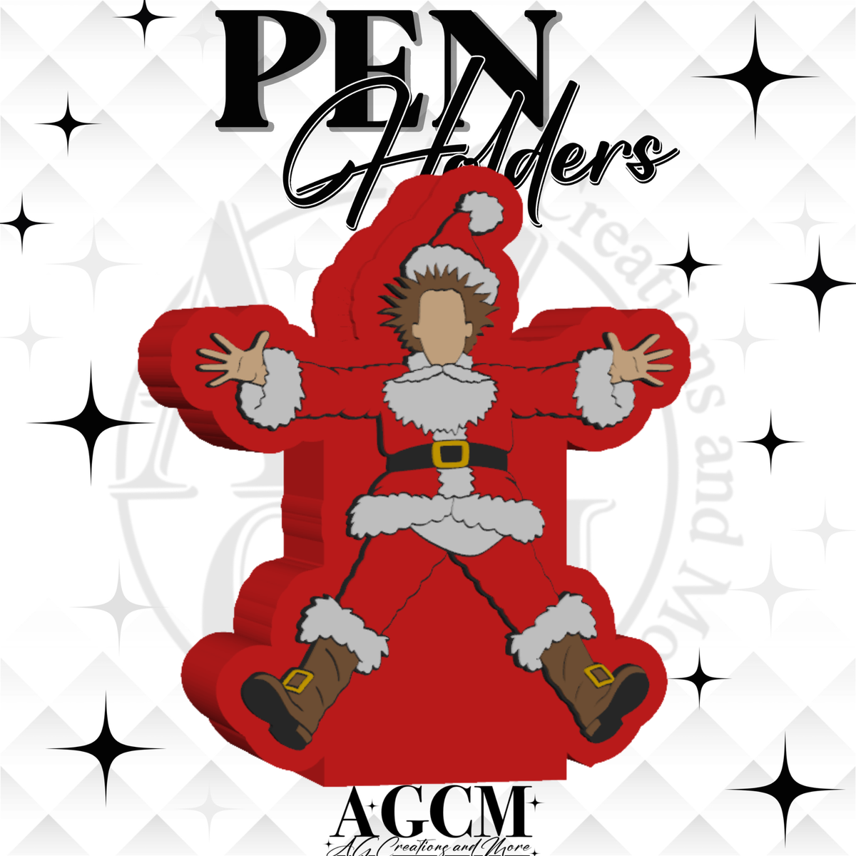 Crazy Santa 3D Pen Holders (wholesale)