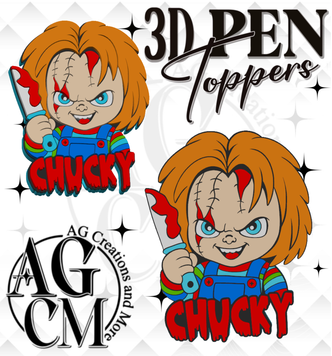 Good Guy 3D pen Toppers 3MF File